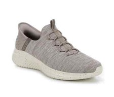 Slip-Ins Skechers Wide Fit Men Shoes Taupe Comfort Memory Foam Ultra Flex 232452