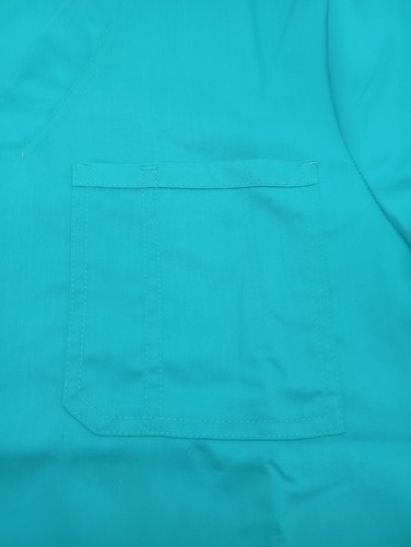 Cherokee Scrub Top Teal Workwear Mens Size S Style #WW670 New With Tags - Picture 4 of 8