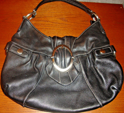 Scarlett Blake SOFT Black Leather Hobo Shoulder Handbag Purse Handbag Bag    311