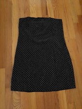 Dress Strapless Rhinestone Crepe Mini New With Tags