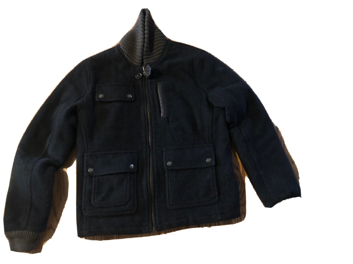 I. Spiewak & Sons Mens Black Bomber Jacket Size Medium Wool I. Spiewak & Sons Mens Black Bomber Jacket Size Medium Wool