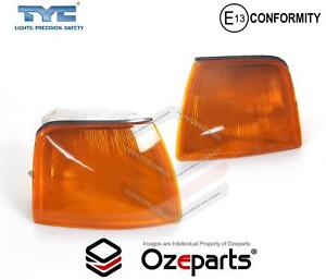 Pair LH+RH Head Light and Corner Lamp Amber For Ford Falcon EA EB ED 88~91
