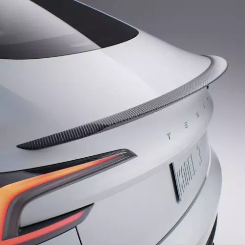 NEW Original Genuine OEM OE 2024 2025 Tesla Model 3 Carbon Fiber CF Rear Spoiler