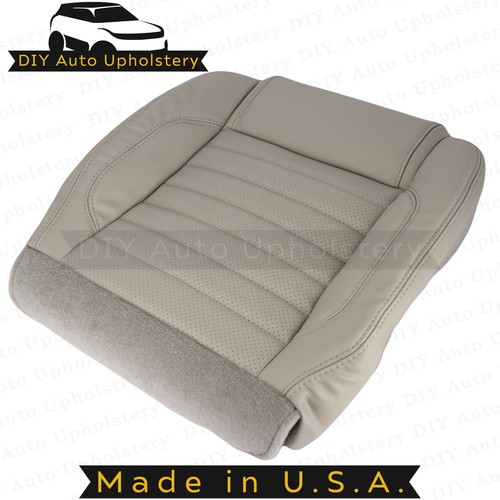 2010-2014 For Ford Mustang GT Passenger Top/Bottom Leather Seat Covers Tan - Picture 11 of 17