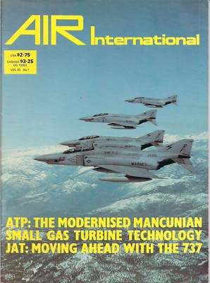 AIR International Vol 30 No. 1, (cutaway drawings Convair F-102A Delta Dagger)