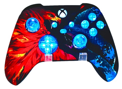 Custom Fire & Ice Original Wireless LED Modded Controller for Xbox Series X S - Picture 3 of 7