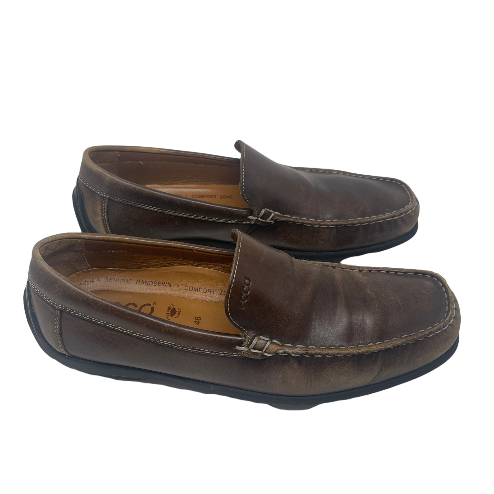 Ecco Classic Moc 2.0 Brown Leather Slip 