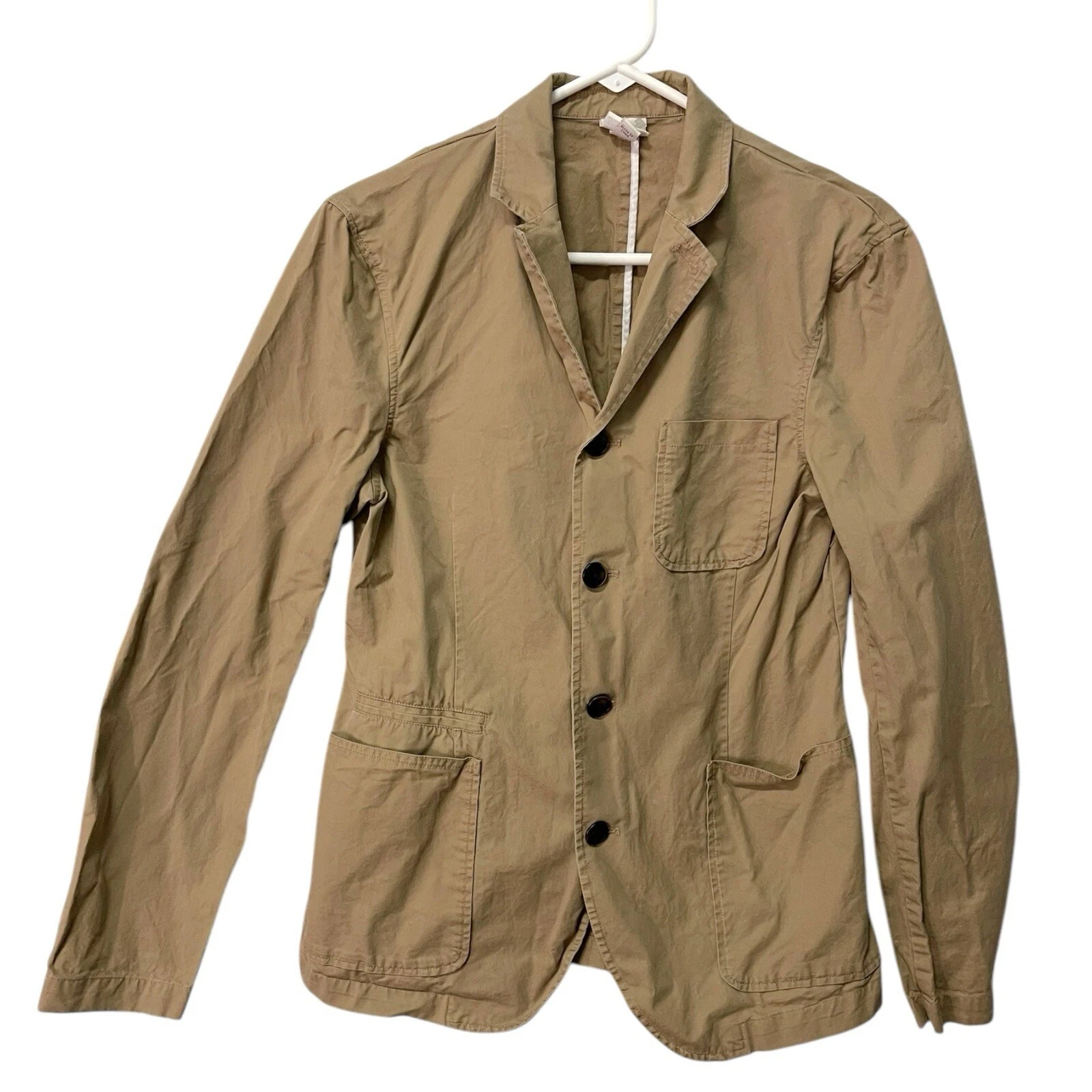 VETEMENTS Giacca donna Merona piccola leggera kaki marrone beige cappotto 100% cotone