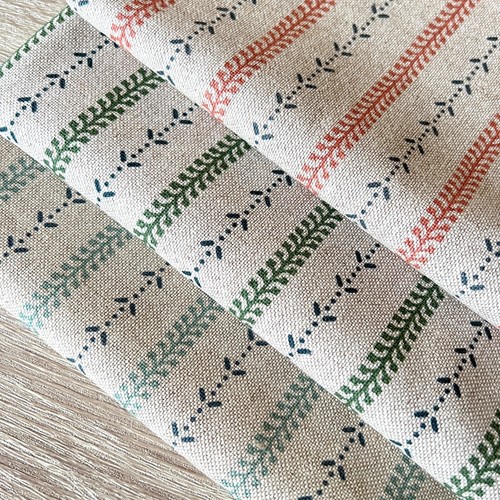 SELBY STRIPE Linen look, 100% Cotton fabric, 136cm wide, Price per 1/2 metre - Picture 3 of 21