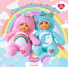 2 Nenuco Care Bears Doll Pink and Blue