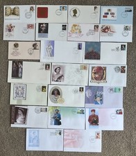 1980-2001 BIRTHDAY QUEEN ELIZABETH II DECIMAL STAMP FIRST DAY COVERS 2 DECADES