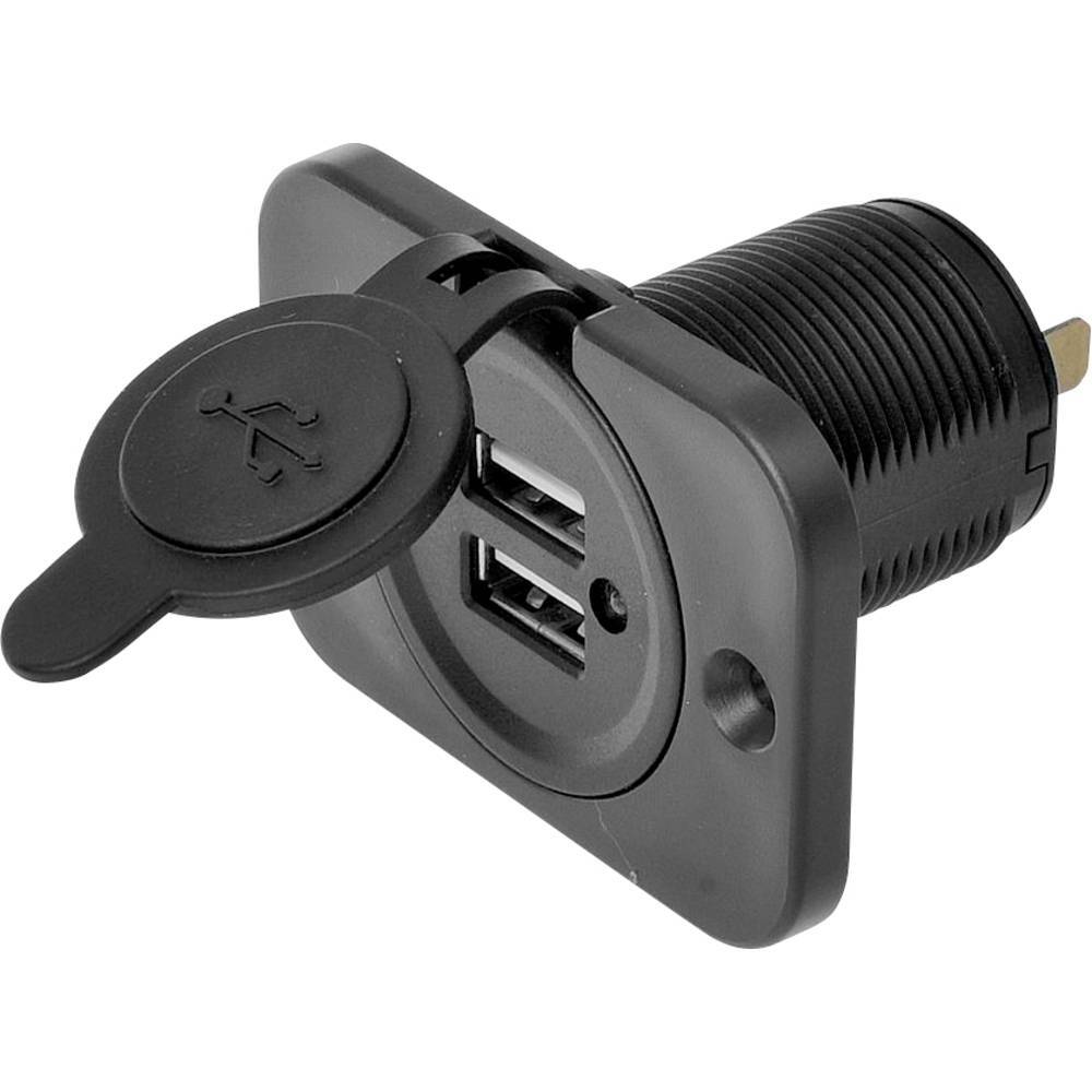 IWH Presa USB doppia da incasso 12/24 volt 21100 mA Portata massima