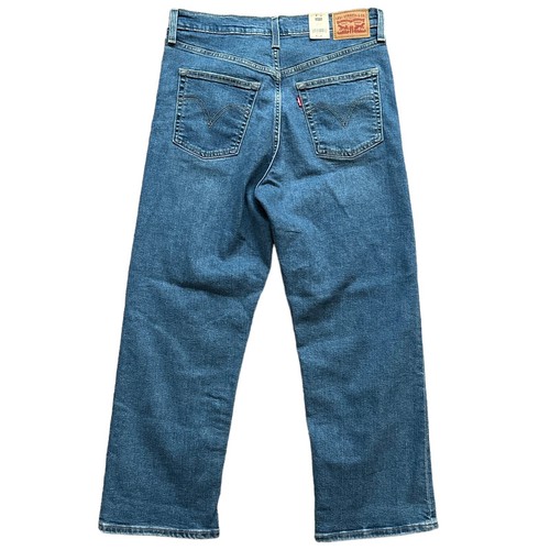 NEW Levis Ribcage Straight Ankle Jeans Womens Sz 31x27 Blue Ultra Hi Rise Mom - Picture 3 of 11