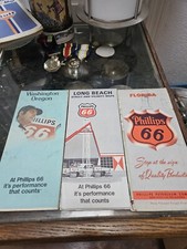 Vintage 1960s & 70s Lot Of 3 PHILLIPS 66 gasoline station Travel Maps
