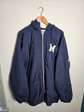 Vintage Champion MIAMI Tracksuit Jacket Men's Large Blue Logo Lined College