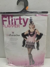 Incharacter Flirty Flapper Roaring 20s Costume Dress Teen Sz Small New Sealed 5☆