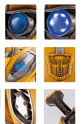 Máscara de casco Killerbody Amazing Bumblebee 1:1 portátil control de voz utilería regalo - Imagen 16 de 19