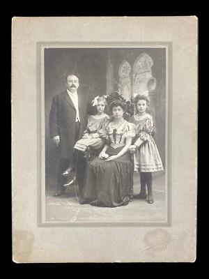 Antique Cabinet Photo Devere & Curtis 8th Ave New York Family Portrait