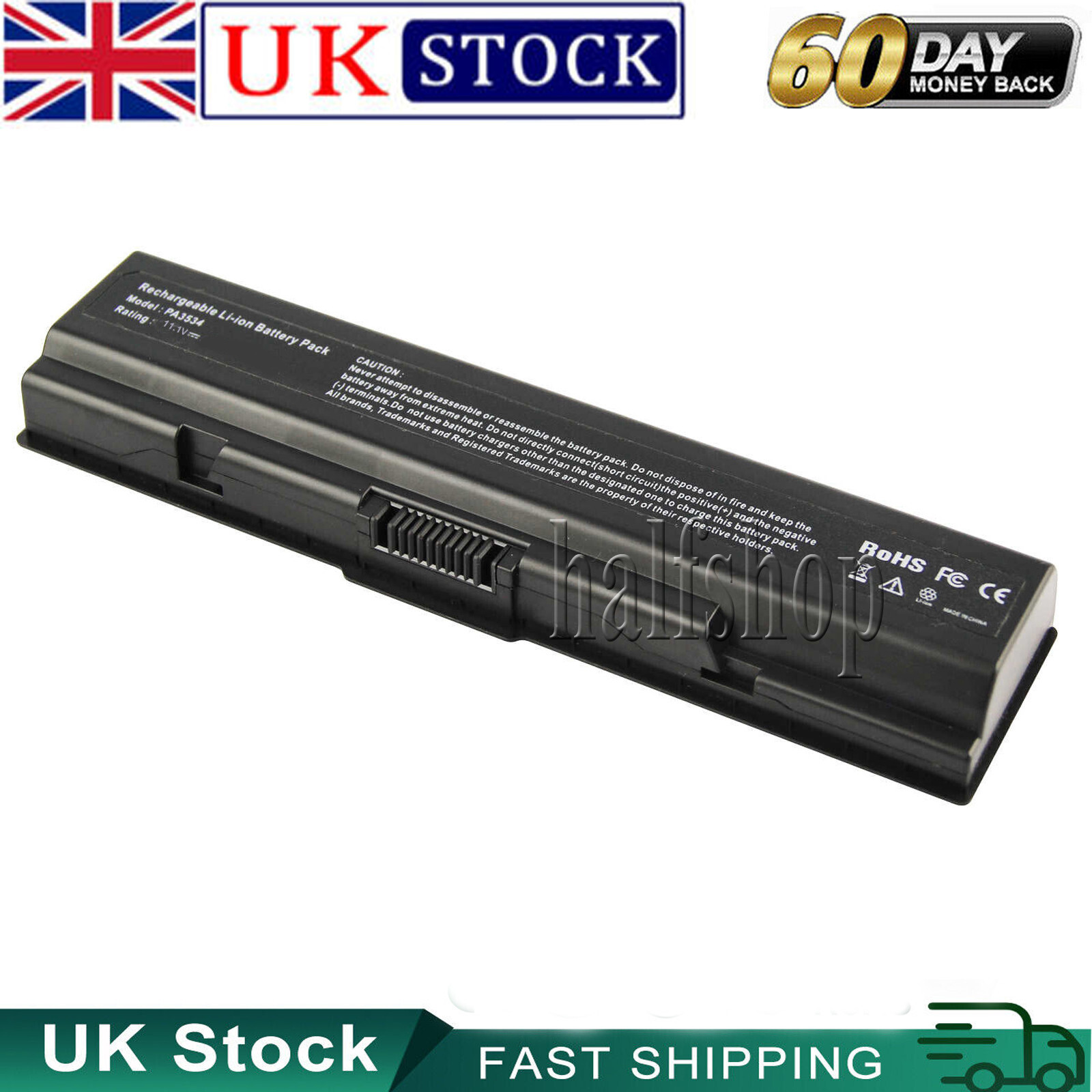Battery for Toshiba Satellite L300 L300D L500 P300 L450 PA3534U-1BRS PA3533U-1BR
