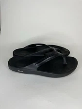 Oofos Sandals Flip Flops Women Size 41 US 10 Black Rubber Comfort