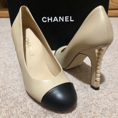 pearl heels black