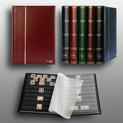 Album pour timbres, 60 pages, intérieur noir (couv. Rouge) - Photo 1/1