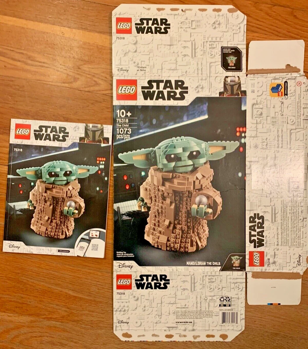 Lego Star Wars Yoda The Child baby 75318 manual EMPTY BOX AND INSTRUCTIONS ONLY