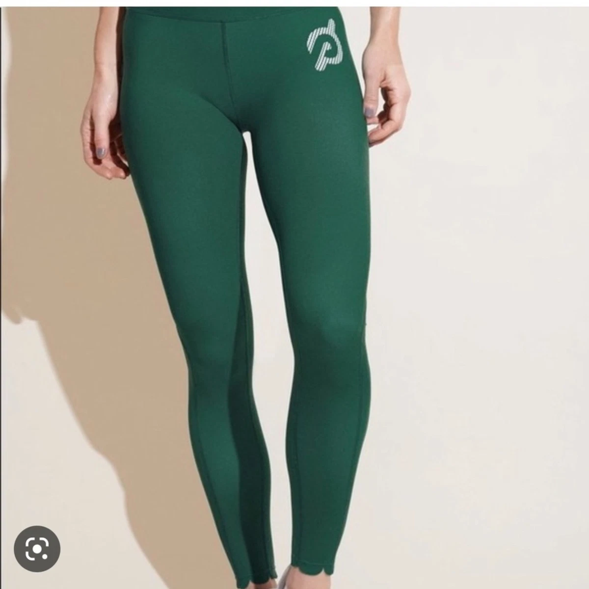 Peloton Leggings Scalloped Green Emerald Size Small