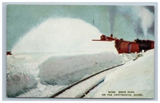 Snow Plow Train on the Continental Divide Postcard