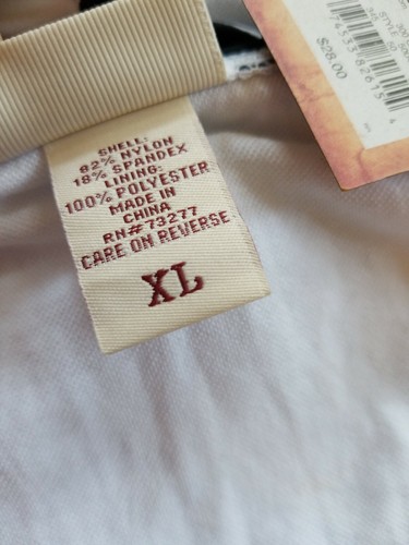Nuevo con etiquetas MUDD Corbata Lateral Parte Inferior Negro Blanco Estampado Chevron Talla XL Kohl's - Imagen 5 de 5
