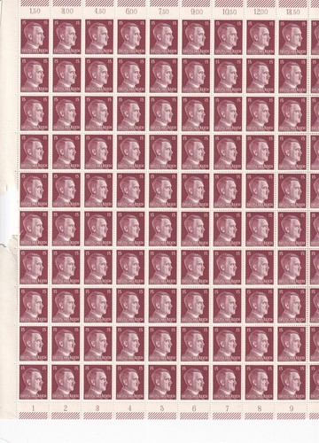 Stamp Germany Mi 789 Sc 514 Sheet 1941 WWII Fascism War Era Hitler MNH F 2 - Picture 2 of 3