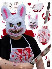 Horror Hase Kostüm für Herren, Damen und Teenager Einheitsgröße Halloween