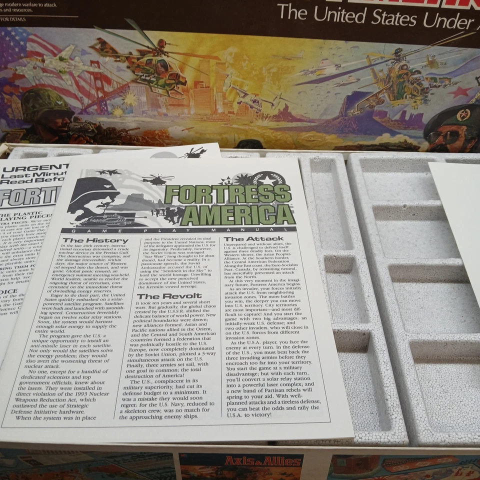 Juego de mesa Fortress America United States Under Attack Gamemaster 1986 CAJA ABIERTA Foto 3 de 4