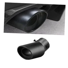 Stainless Steel Car Exhaust Tip, 2.5" Inlet 3.3" Outlet Black Bending
