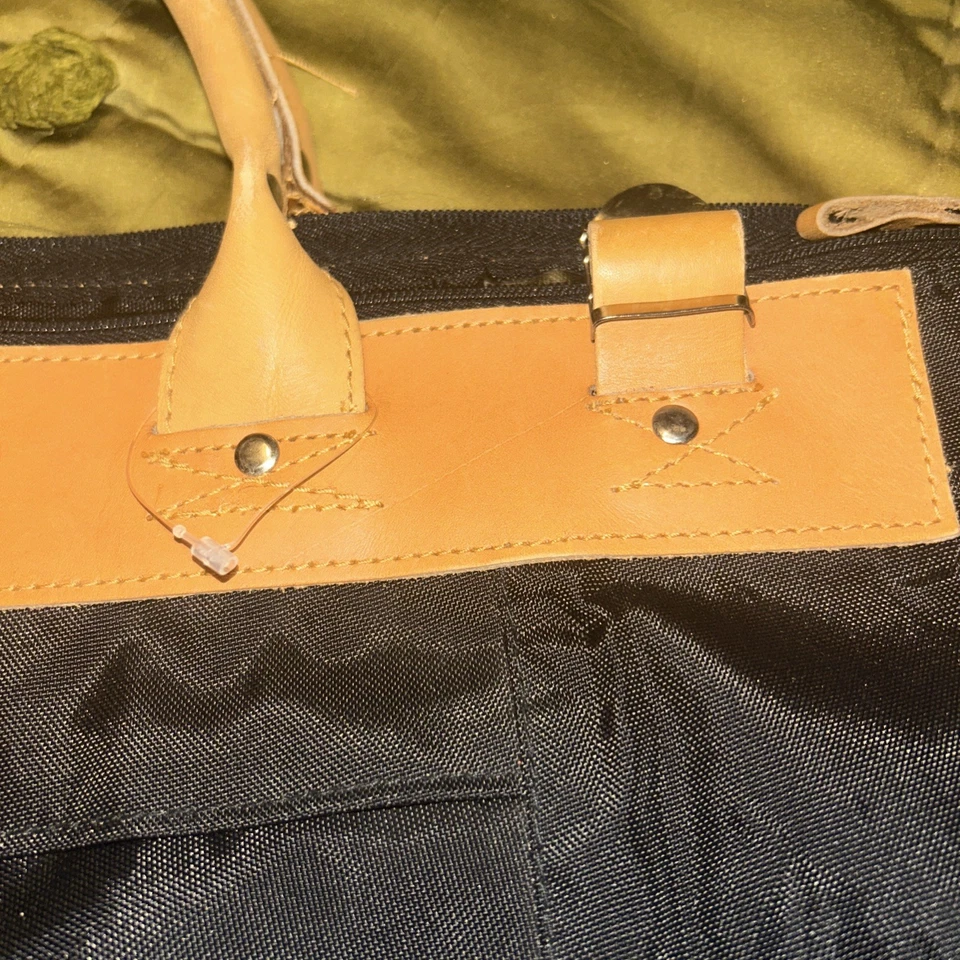 Vintage 80’s Black Canvas And Leather Jordash Charger Tote bag - Image 3 of 4