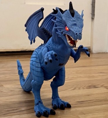 18  Electronic Dragon Figure Walks Roars Eyes Glow Red By Dragon-i Toys #80042