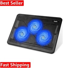HV-F2056 15.6"-17" Laptop Cooler Cooling Pad - Slim Portable USB Powered 3 Fa...