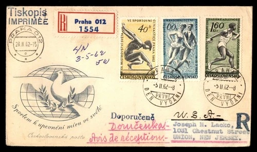 Mayfairstamps Czechoslovakia FDC 1962 Athletes Combo Reg Praha First Day Cover c