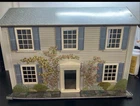 Vintage Wolverine Lithographed Toy Metal Colonial Tin Doll House 2-Story