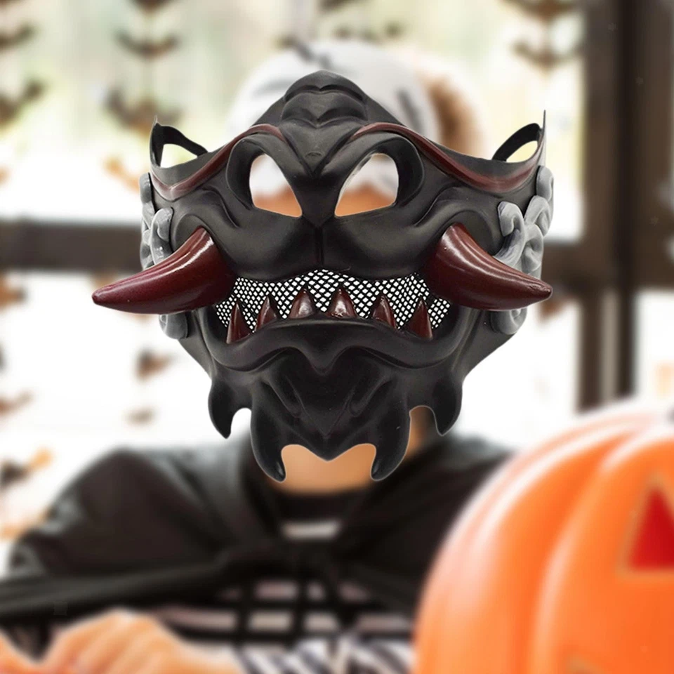 Samurai-Maske, realistische Cosplay-Maske für Karnevalsfestivals und - Bild 4 von 4