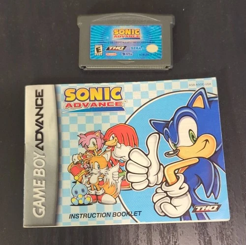 THQ Sonic Advance Nintendo Game Boy Advance with Manual