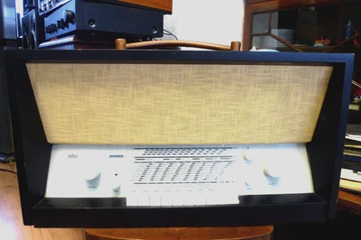 Vintage Radio Röhrenradio, TS 31 von Herbert Hirche für Braun, schwarz - Bild 1 von 4