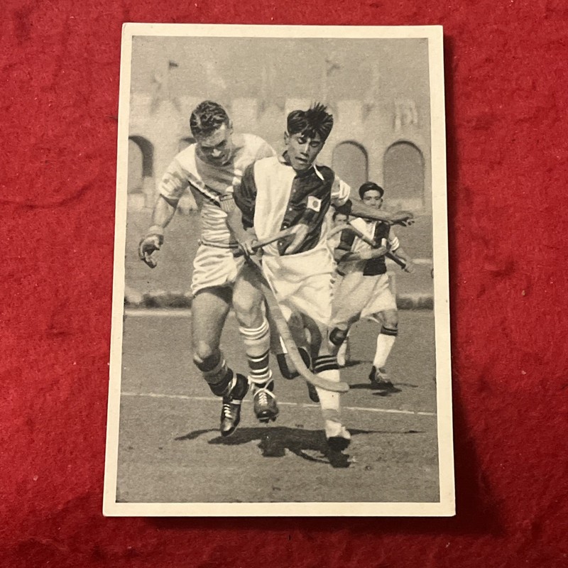 1932 Reemtsma “Olympia 1932” USA vs JAPAN FIELD HOCKEY Tobacco Card #179  EX