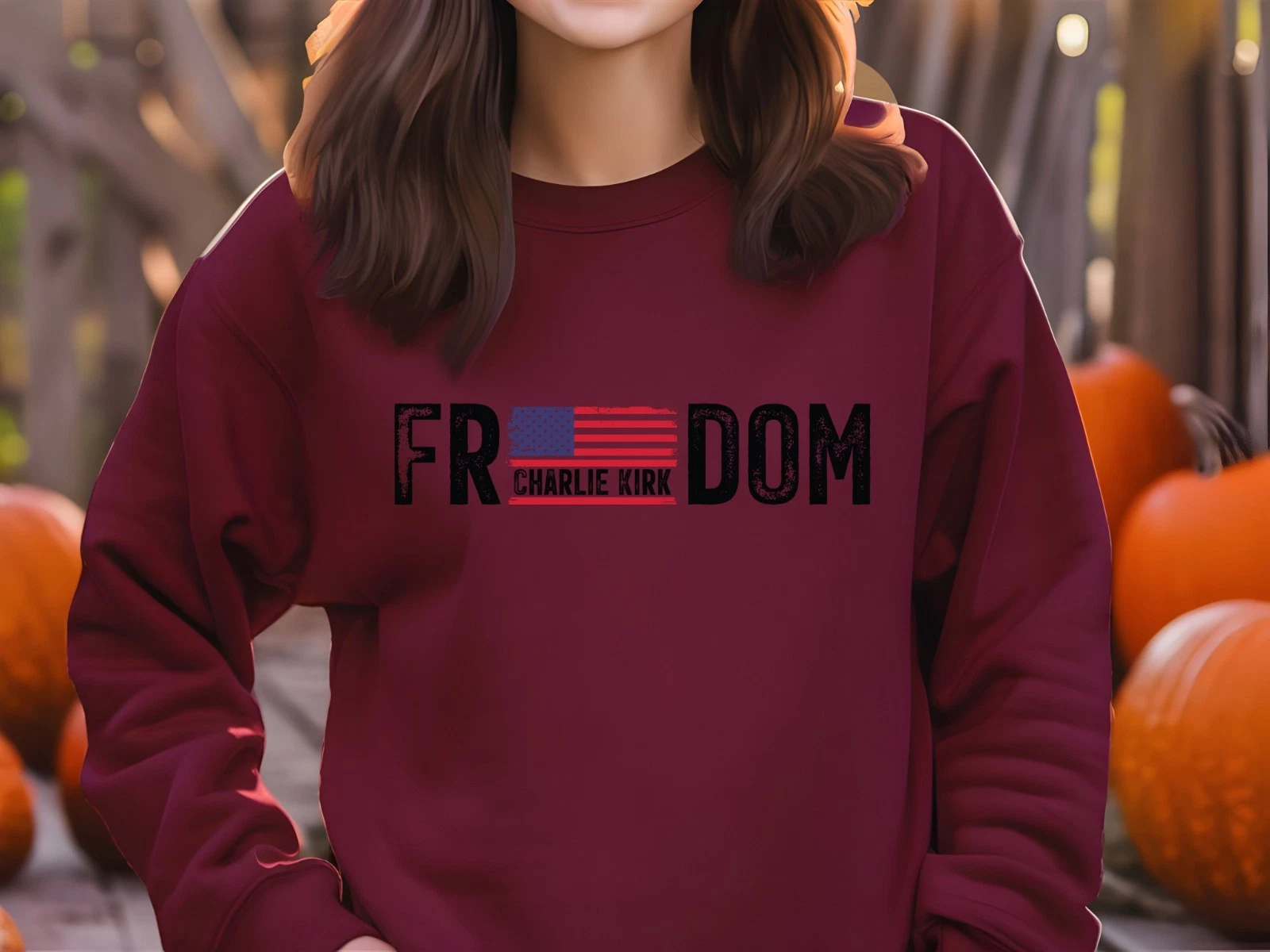 Freedom Sweatshirt Patriotic Conservative USA American Flag Unisex Gift