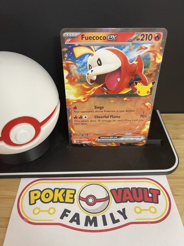 Fuecoco ex 015/128 Holo Pokemon 30th Anniversary Celebration NM (2)