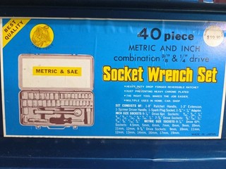 Socket Wrench Set 40 Pieces