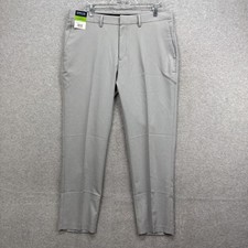 Kenneth Cole Pants Mens 36x30 Gray Techni Cole Slim Fit Super Flex Dress NEW