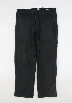Marks and Spencer Mens Black Cotton Cropped Jeans Size 29 in L30 in Regular Zip - Image 1 of 4