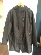 Image of Superdry Mens black Hooded Tech Fishtail Parka Size M 22 inches Pit To Pit