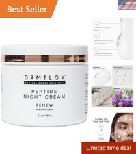 Peptide Night Cream Face Moisturizer. Fragrance Free and Oil Free Hydrating F...